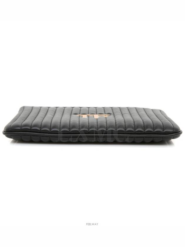 Quilted TF Clutch S0357T Black Gold Pouch - TOM FORD - BALAAN 5