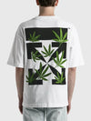 OffWhite WEED With Arrow Skate TShirt White - OFF WHITE - BALAAN 3