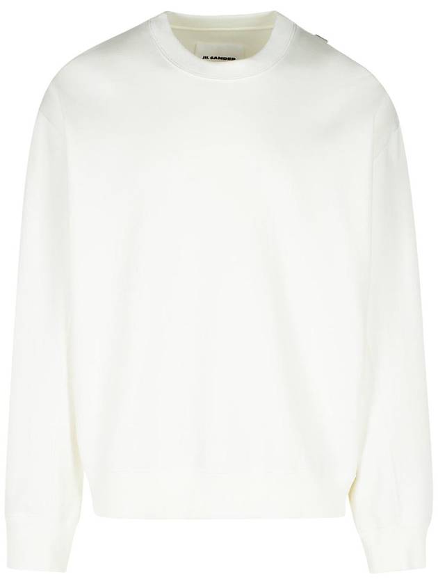 Jil Sander White Cotton Sweatshirt - JIL SANDER - BALAAN 1