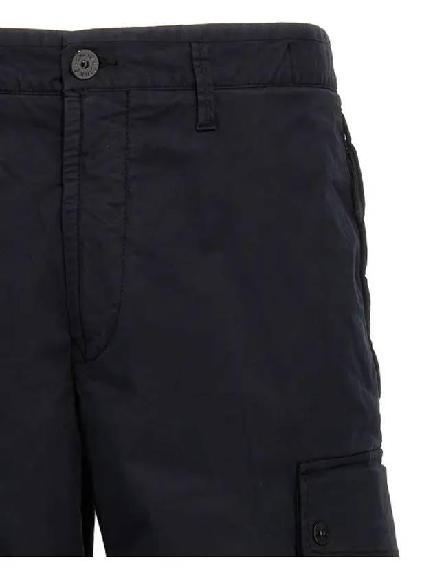 Wappen Cargo Bermuda Shorts Navy - STONE ISLAND - BALAAN 4