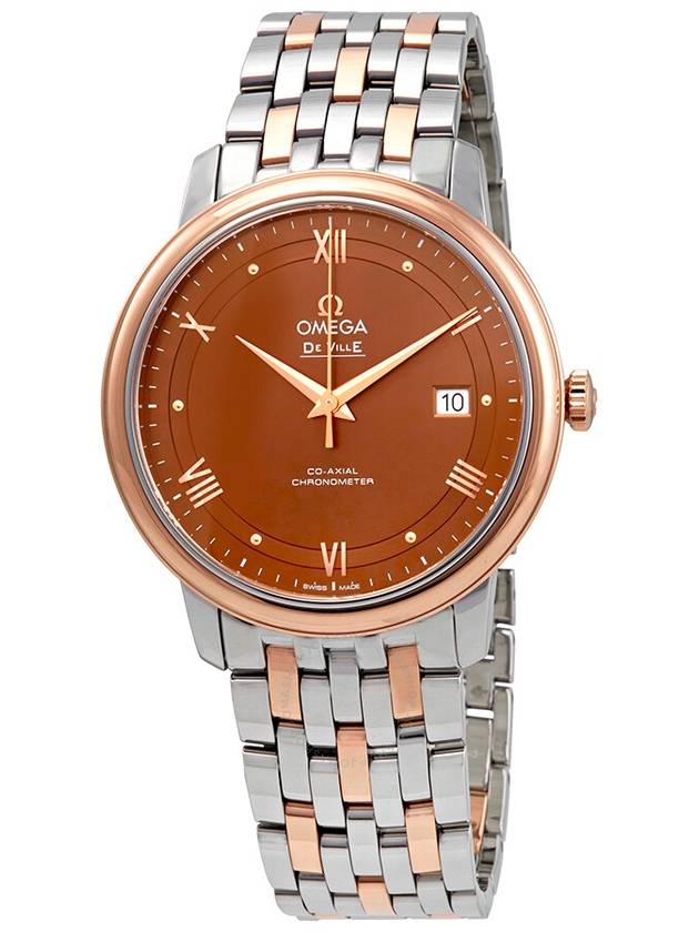 Omega De Ville Prestige Automatic Chronometer Brown Dial Two-Tone Men's Watch 424.20.40.20.13.001 - OMEGA - BALAAN 1