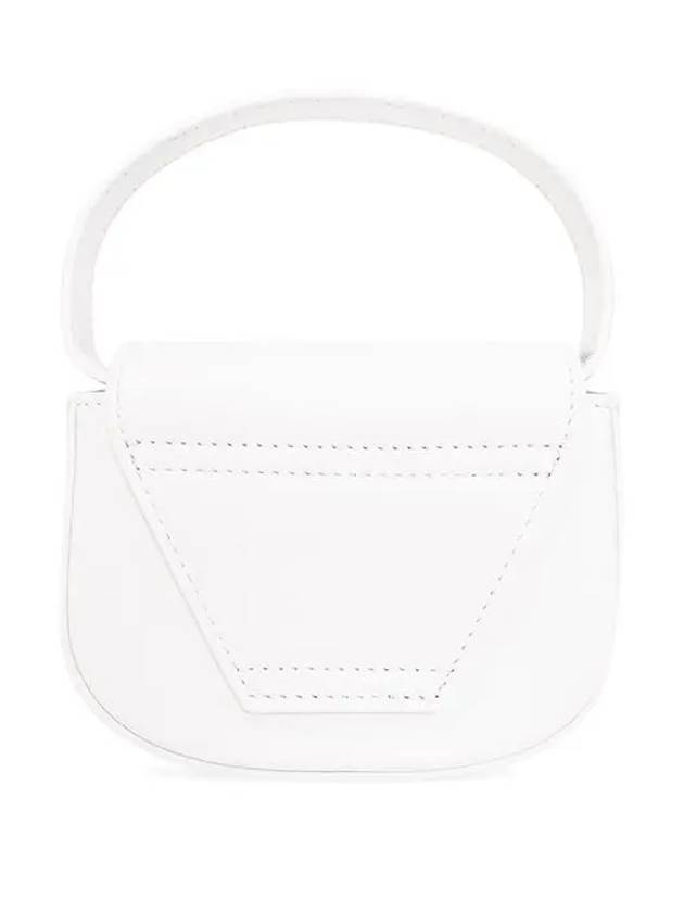 1DR Round Logo Leather Mini Shoulder Bag White - DIESEL - BALAAN 3