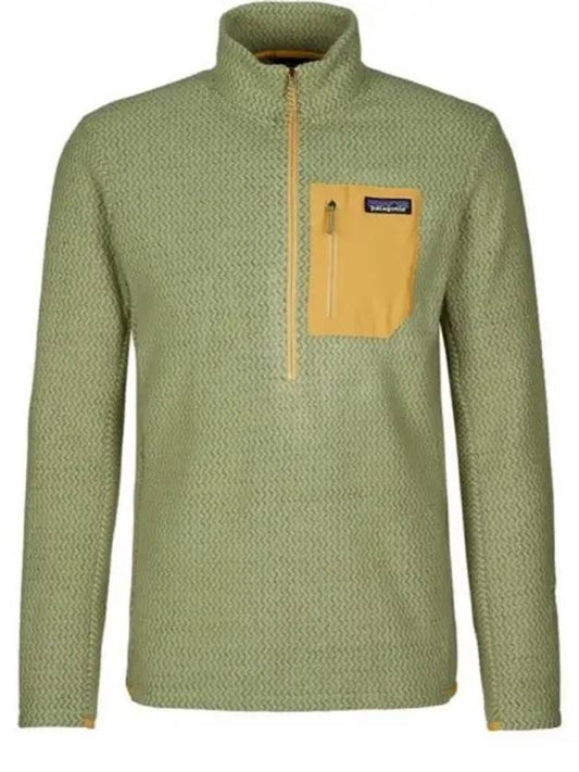 Men's R1 Air Zip-Neck Long Sleeve T-shirt Buckhorn Green - PATAGONIA - BALAAN 2