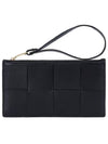 Intrecciato Weaving Gold Zipper Strap Bill Clutch Bag Fondente - BOTTEGA VENETA - BALAAN 2