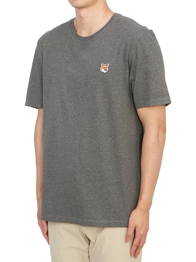 Fox Head Patch Classic Short Sleeve T-Shirt Grey Melange - MAISON KITSUNE - BALAAN 5