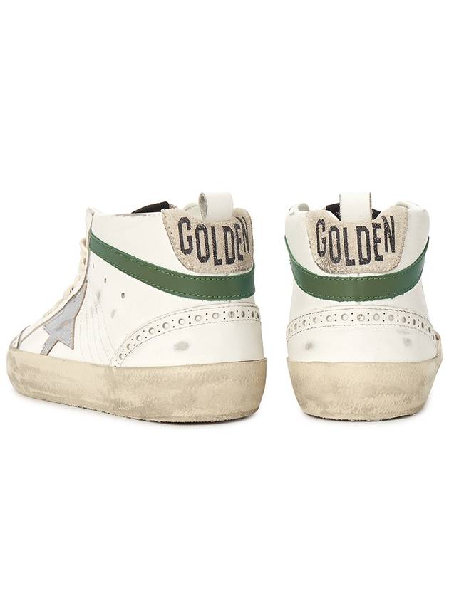 Mid Star High Top Sneakers Green White - GOLDEN GOOSE - BALAAN 8