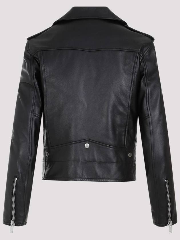 Classic Lambskin Biker Jacket Black - SAINT LAURENT - BALAAN 3