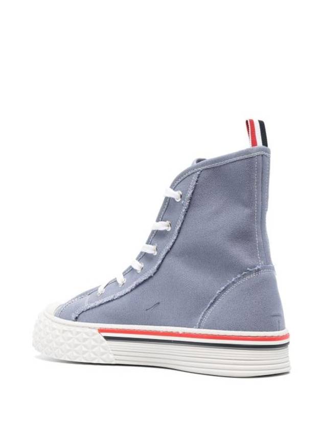 Women's RWB Striped High Top Sneakers Blue - THOM BROWNE - BALAAN 4