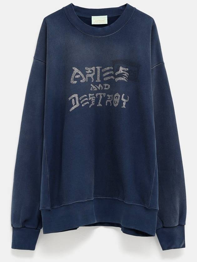 Aries and Destroy Hotfix Crystals Sweatshirt - ARIES - BALAAN 1