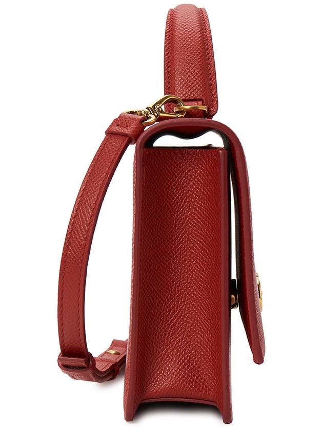 Women's Gancini Leather Mini Cross Bag Red - SALVATORE FERRAGAMO - BALAAN 4