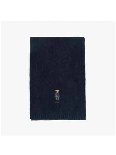 PC1269 433 Solid Denim Bare Knit Muffler - POLO RALPH LAUREN - BALAAN 2