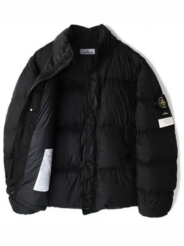 Garment Dyed Crinkle Reps Down Padding Black - STONE ISLAND - BALAAN 4