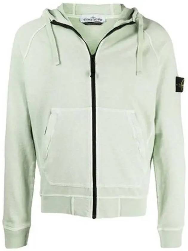 Men s Logo and Pen Hood Zip Up Light Green 270590 - STONE ISLAND - BALAAN 1