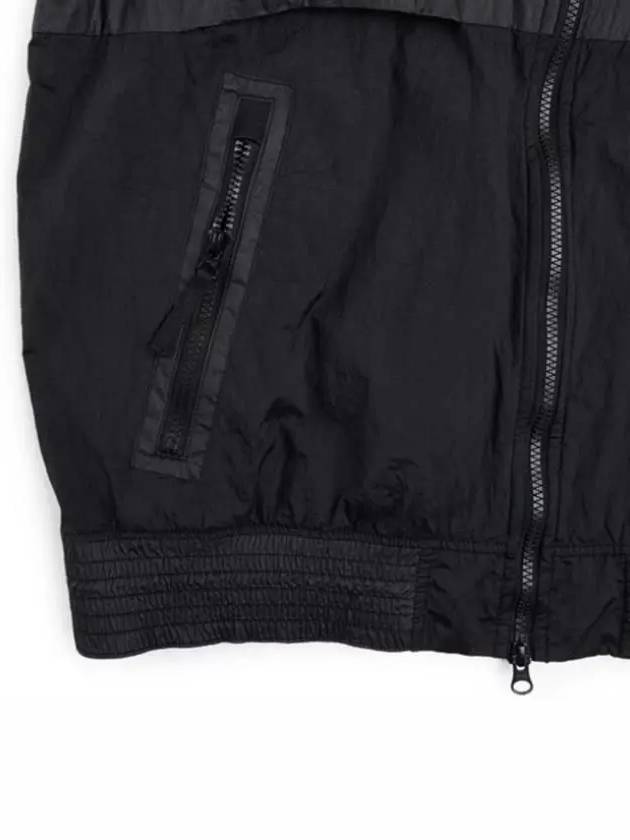 Logo Patch Recycled Nylon Track Jacket Black - STONE ISLAND - BALAAN 4