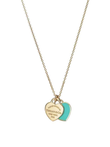 Return To Tiffany Mini Double Heart Tag Pendant Necklace Gold 67800974 - TIFFANY & CO. - BALAAN 1