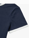 Asymmetric Hem Short Sleeve T-Shirt Navy - THOM BROWNE - BALAAN 4