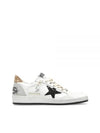 Ball Star Gold Tab Leather Low Top Sneakers White - GOLDEN GOOSE - BALAAN 2