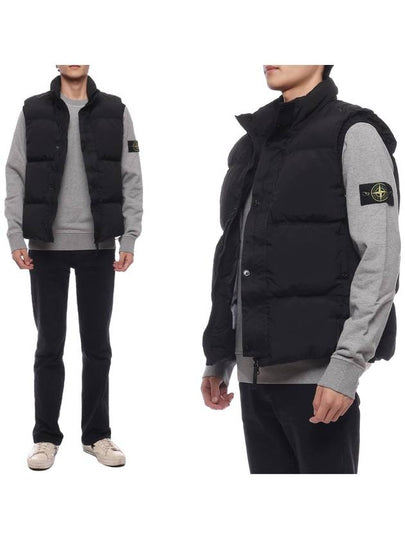 High Neck Padded Vest Black - STONE ISLAND - BALAAN 2