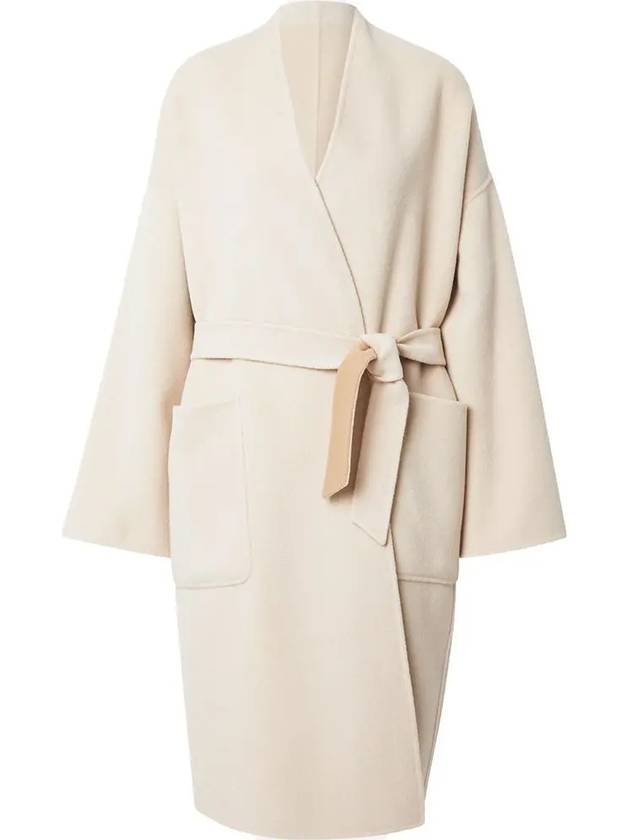 Georgia Belt Reversible Wool Single Coat Beige - MAX MARA - BALAAN 2