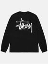 Basic LS Long Sleeve T-Shirt Black - STUSSY - BALAAN 2