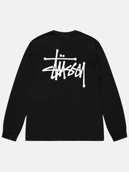 Basic LS Long Sleeve T-Shirt Black - STUSSY - BALAAN 2