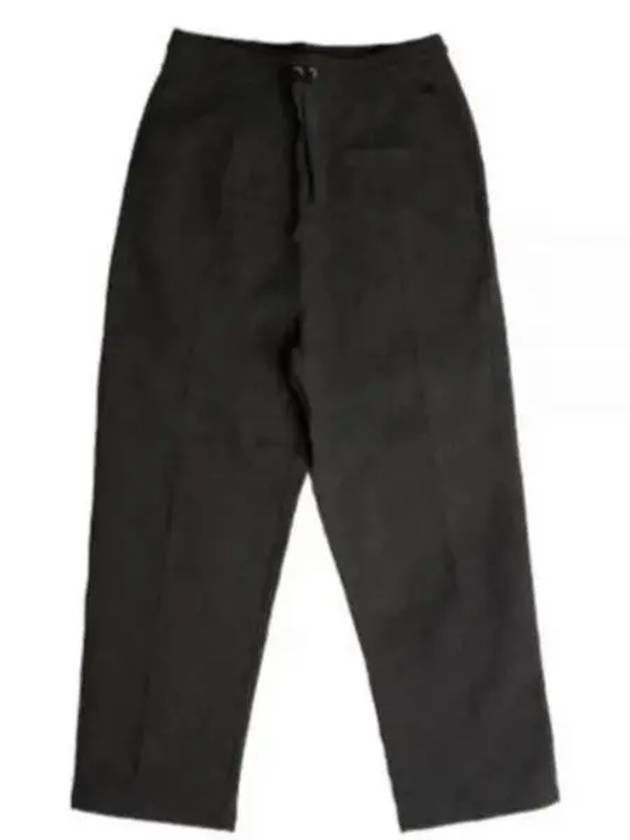 Elastic Waist Viscose Wool Straight Pants Grey - AMI - BALAAN 2