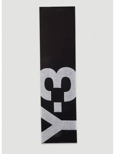 Classic Logo Wool Muffler Black - Y-3 - BALAAN 2