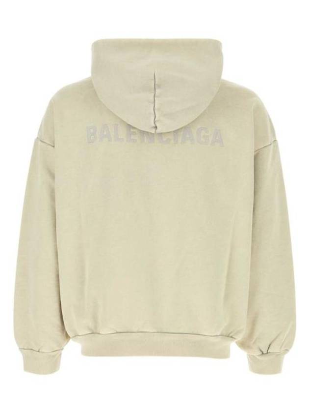 Embroidered Logo Hoodie Cement Grey - BALENCIAGA - BALAAN 3