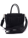 Gold Logo Grace Calfskin Tote Bag Black - PRADA - BALAAN 5