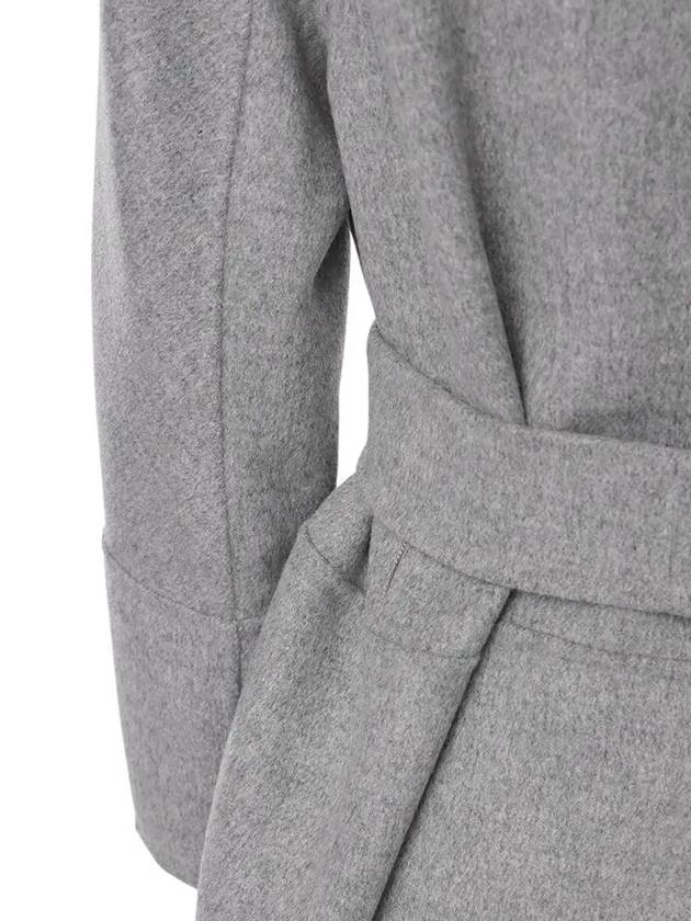 ARONA Belted Wool Coat Gray Melange 2390111031 070 - MAX MARA - BALAAN 4