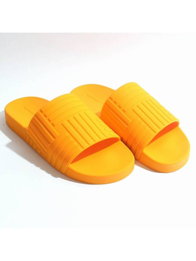 Intrecciato Rubber Slippers Orange - BOTTEGA VENETA - BALAAN 3