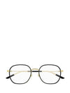 Eyewear Square Metal Eyeglasses Black - GUCCI - BALAAN 1