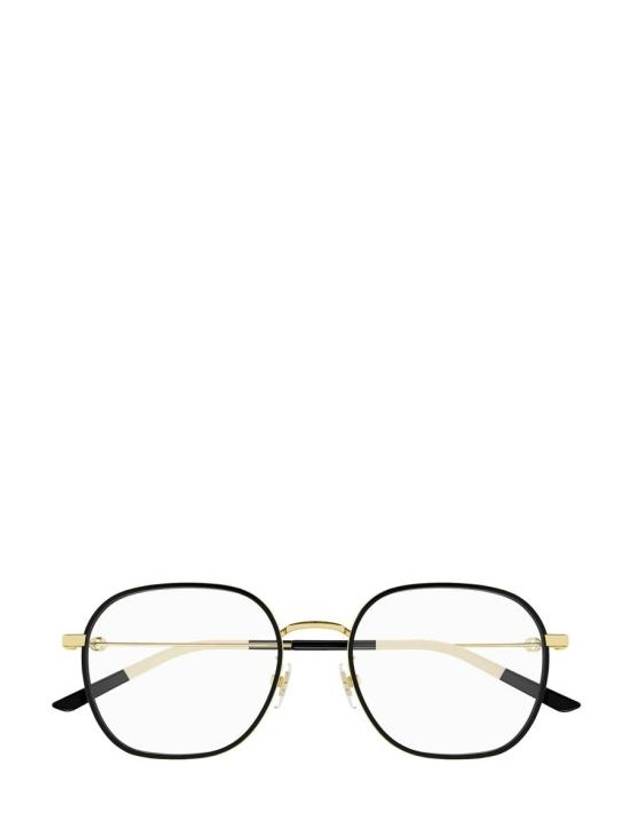 Eyewear Square Metal Eyeglasses Black - GUCCI - BALAAN 1