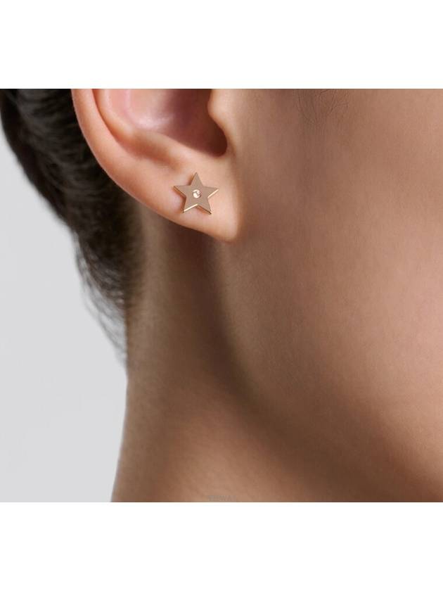 Revolution Star Detail Metal Earrings Rose Gold - DIOR - BALAAN 6