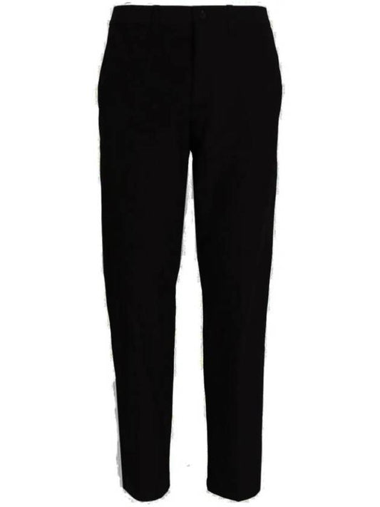 Water Repellent Regular Fit Straight Pants Black - HUGO BOSS - BALAAN 1