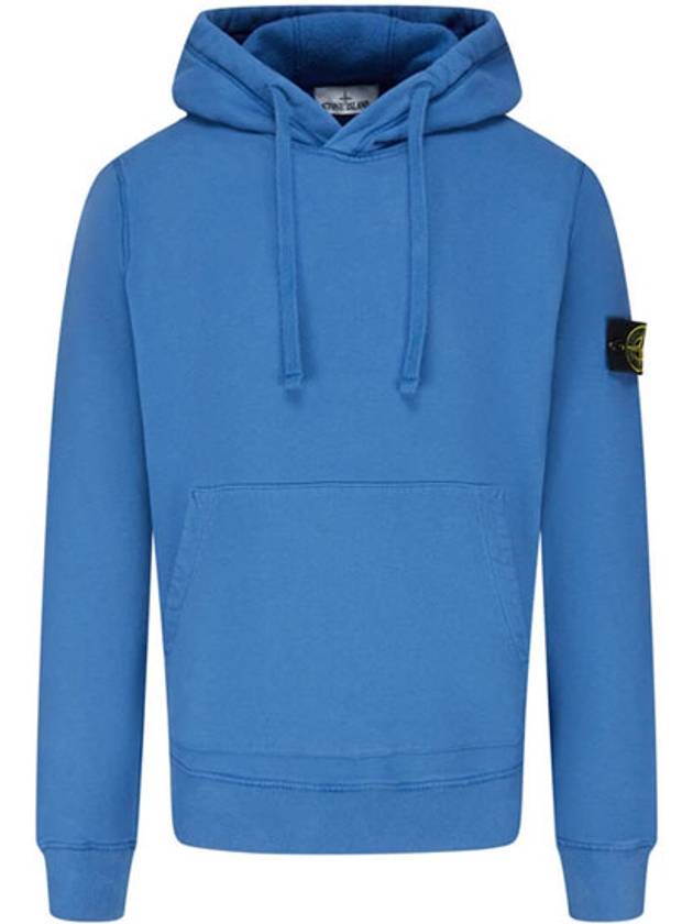 Men's Wafan Patch Hood Avio Blue - STONE ISLAND - BALAAN.