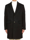 Wool Cashmere Tailored Single Coat Black - BURBERRY - BALAAN.