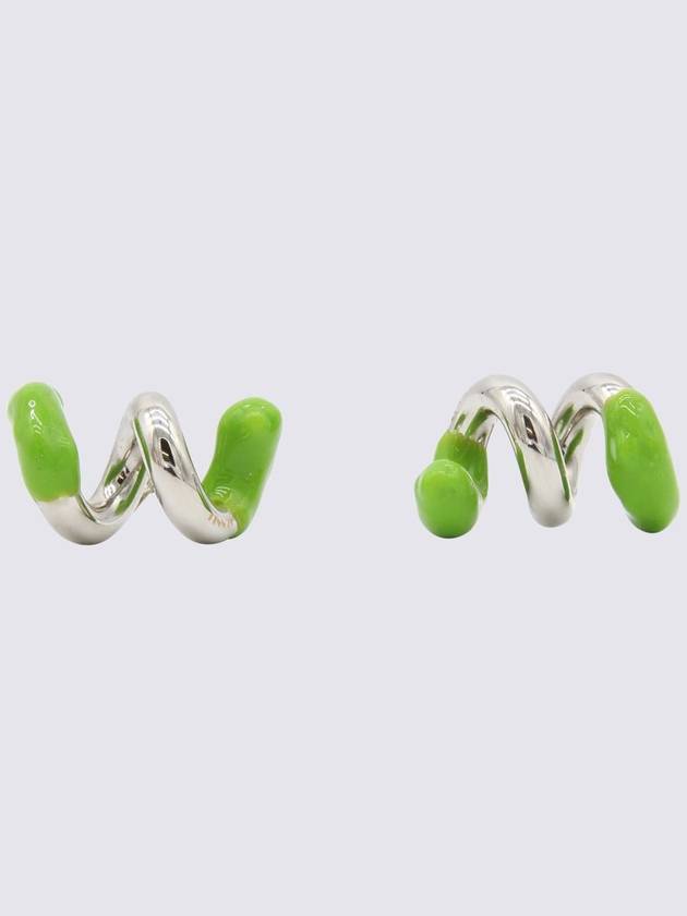 Fusillo Logo Engraved Earrings Green - SUNNEI - BALAAN 2