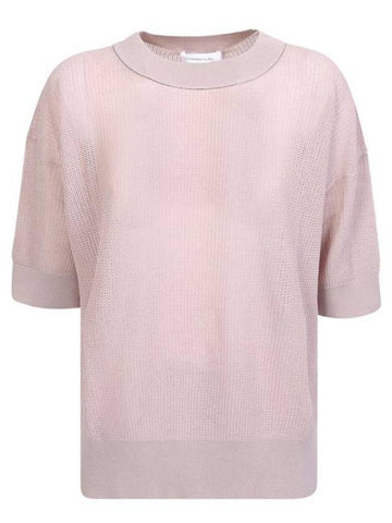 Organic Cotton Short Sleeve T-Shirt Powder - FABIANA FILIPPI - BALAAN 1