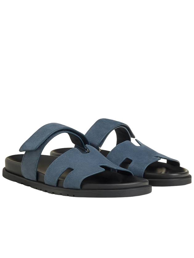 Chypre Suede Sandals Blue Celeste - HERMES - BALAAN 2