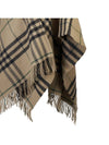 Check Wool Cashmere Cape Beige - BURBERRY - BALAAN 7