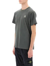 Organic Cotton Short Sleeve T-Shirt Sage Green - STONE ISLAND - BALAAN 5