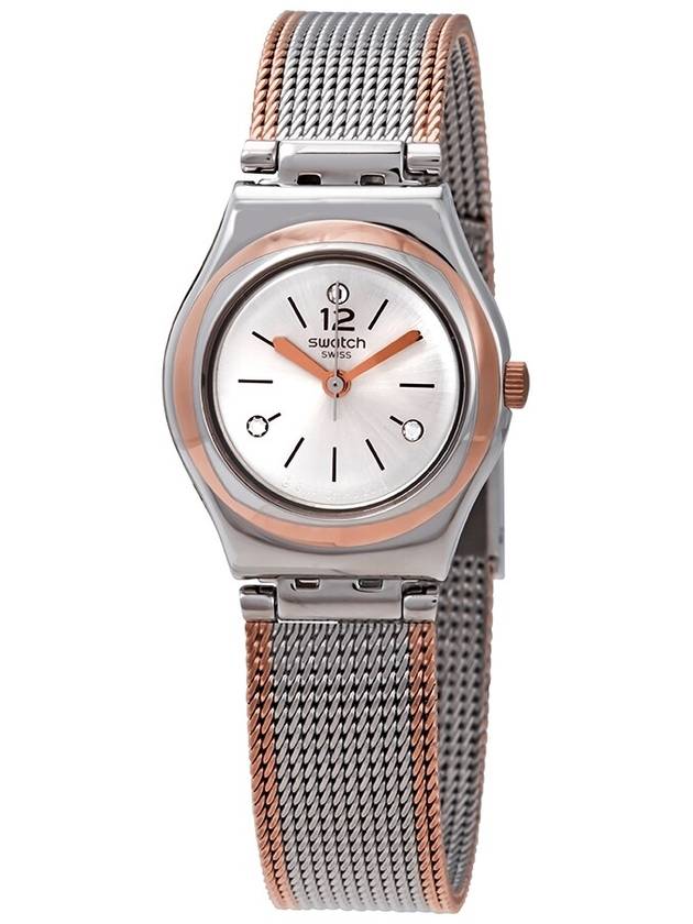 Swatch Full Silver Jacket Silver Dial Ladies Two Tone Watch YSS327M - SWATCH - BALAAN 1