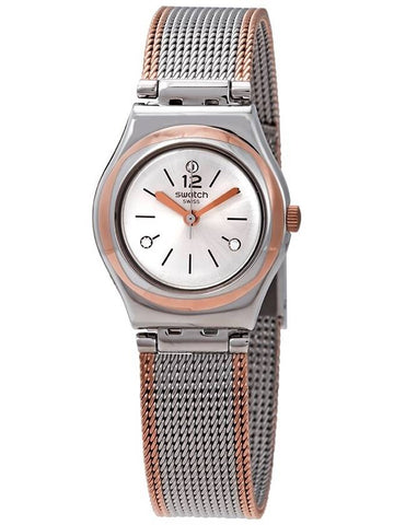 Swatch Full Silver Jacket Silver Dial Ladies Two Tone Watch YSS327M - SWATCH - BALAAN 1