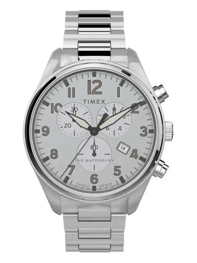 Men's Waterbury Traditional Chronograph Stainless Steel Watch Silver - TIMEX - BALAAN 2