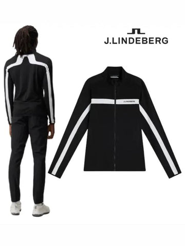 Jarvis Mid Layer Golf Jacket Black - J.LINDEBERG - BALAAN 1