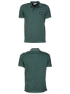 Men's Two Line Wappen Patch Cotton Short Sleeve Polo Shirt Green - STONE ISLAND - BALAAN 5