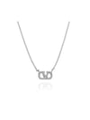 Valentino 5W2J0Q37 YCW 68S J0Q37 Garavani V logo crystal necklace - RED VALENTINO - BALAAN 1