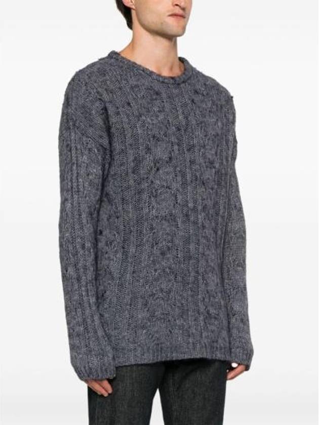 Popover Round Neck Knit Top Stormy Blue - OUR LEGACY - BALAAN 4