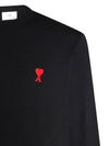 de Coeur Embroidery Crewneck Knit Top Black - AMI - BALAAN 4